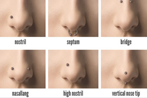 Nose Piercing Types
